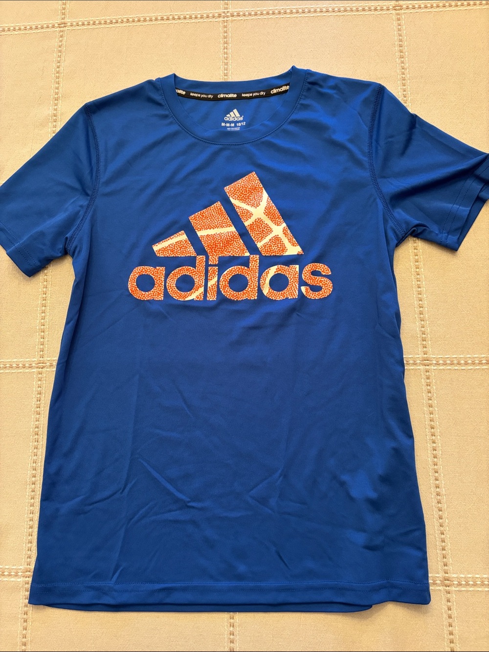 adidas Royal Blue Tee with Orange Logo